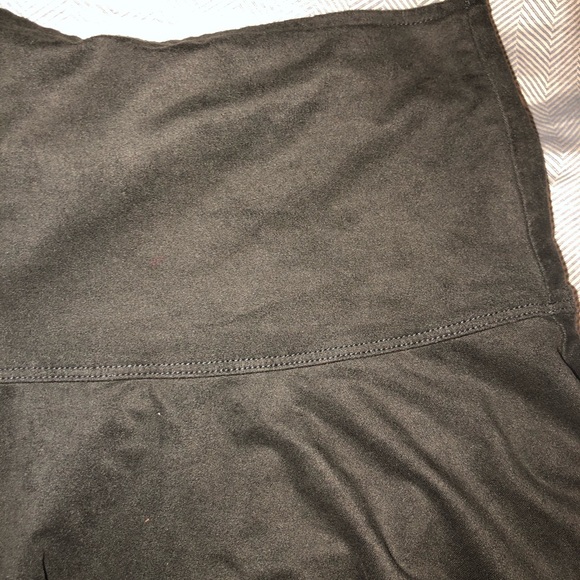 Dark Suede Mini Skirt - Picture 2 of 2